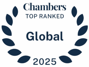 2025 Chambers' Top Ranked Global official badge